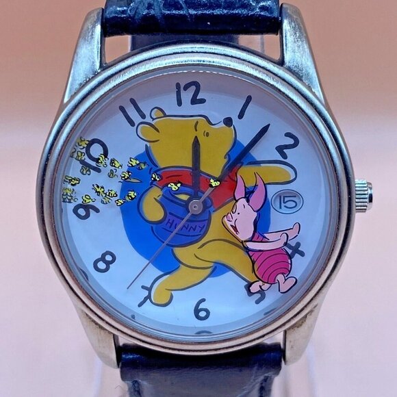 TIMEX Watch Disney POOH33mm Water Resistant Stainless‎ Steel Back Leather Date